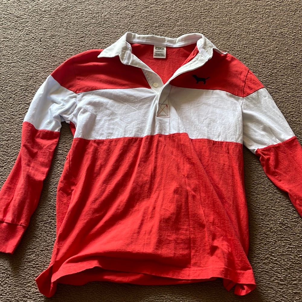VS Pink! long sleeve polo